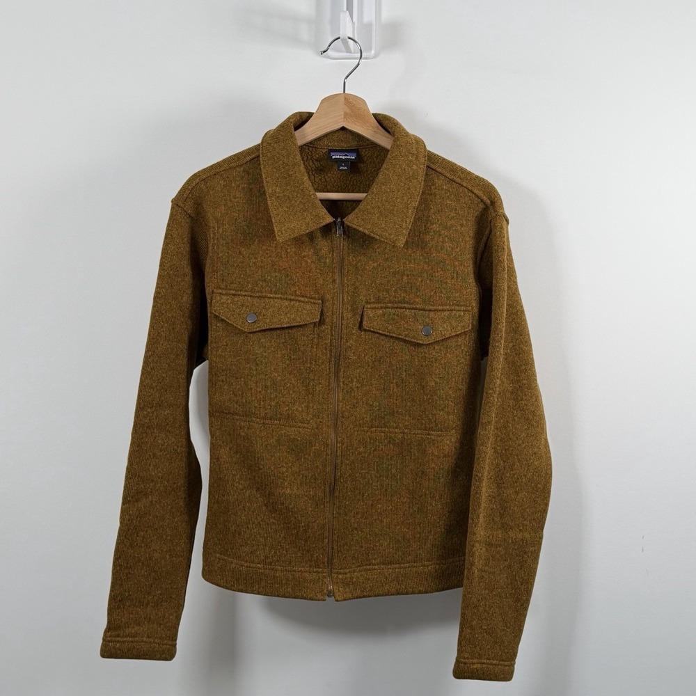 Patagonia Better Sweater Zippered Chore Jacket Womens Large Raptor Brown 26115